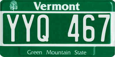 VT license plate YYQ467