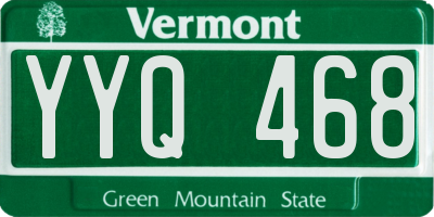 VT license plate YYQ468