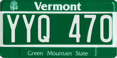 VT license plate YYQ470