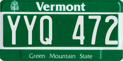 VT license plate YYQ472