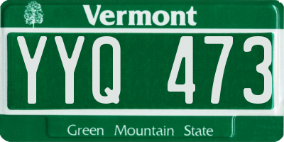 VT license plate YYQ473