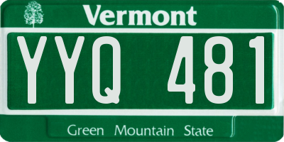 VT license plate YYQ481