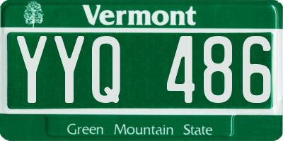 VT license plate YYQ486