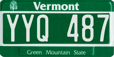 VT license plate YYQ487
