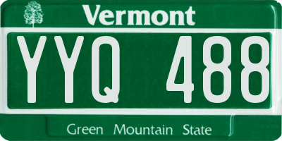 VT license plate YYQ488