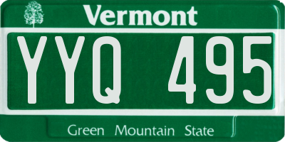 VT license plate YYQ495