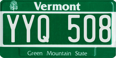 VT license plate YYQ508