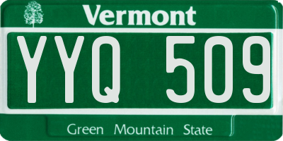 VT license plate YYQ509