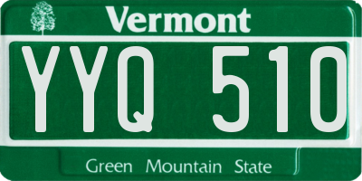 VT license plate YYQ510
