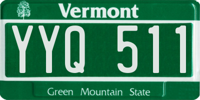 VT license plate YYQ511