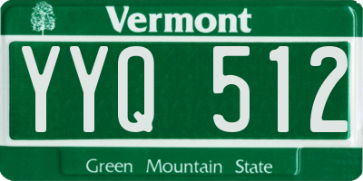 VT license plate YYQ512