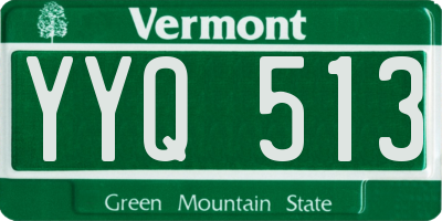 VT license plate YYQ513