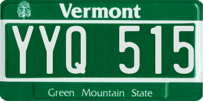 VT license plate YYQ515