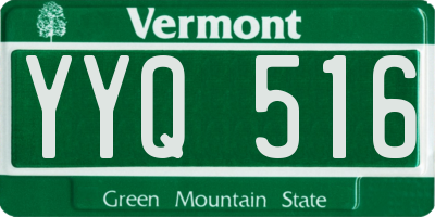 VT license plate YYQ516