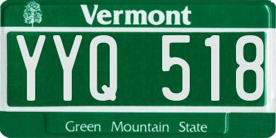 VT license plate YYQ518