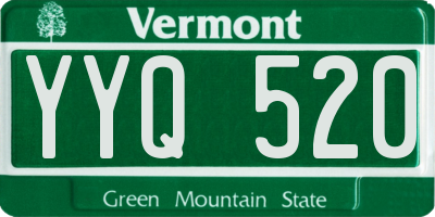 VT license plate YYQ520