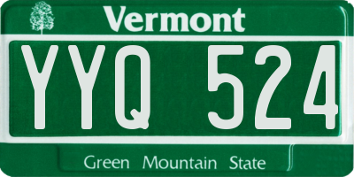 VT license plate YYQ524