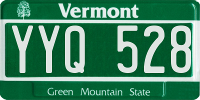 VT license plate YYQ528