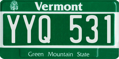 VT license plate YYQ531