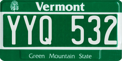 VT license plate YYQ532