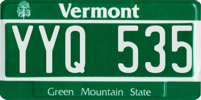 VT license plate YYQ535