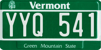 VT license plate YYQ541
