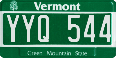 VT license plate YYQ544