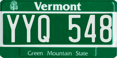 VT license plate YYQ548