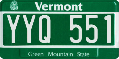 VT license plate YYQ551