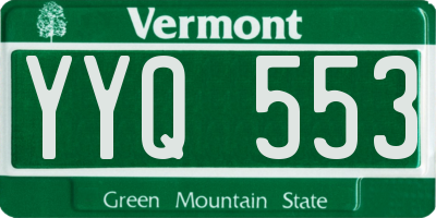 VT license plate YYQ553