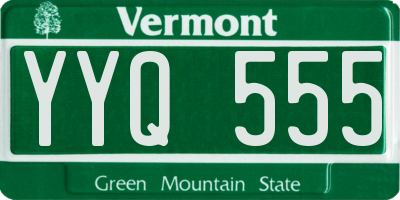 VT license plate YYQ555