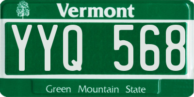 VT license plate YYQ568