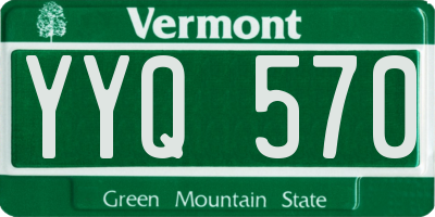VT license plate YYQ570