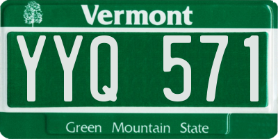 VT license plate YYQ571
