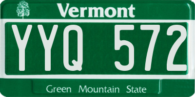 VT license plate YYQ572