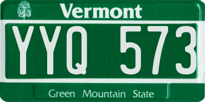 VT license plate YYQ573