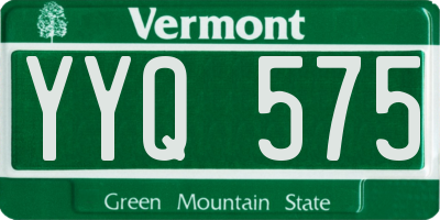 VT license plate YYQ575
