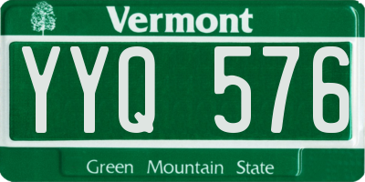 VT license plate YYQ576