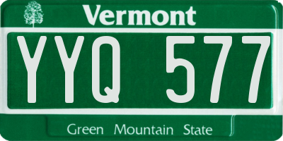 VT license plate YYQ577
