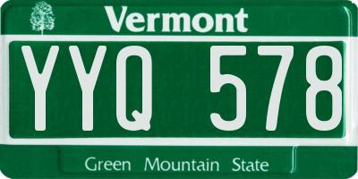 VT license plate YYQ578
