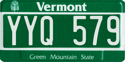 VT license plate YYQ579