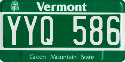 VT license plate YYQ586