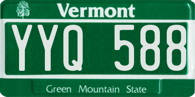 VT license plate YYQ588