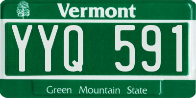 VT license plate YYQ591