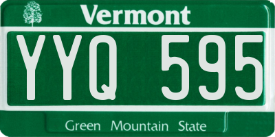 VT license plate YYQ595