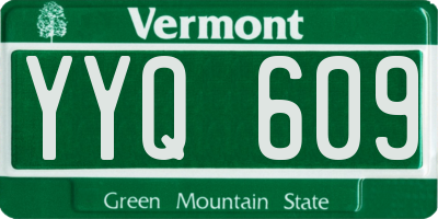 VT license plate YYQ609
