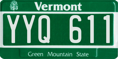 VT license plate YYQ611
