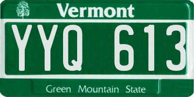 VT license plate YYQ613