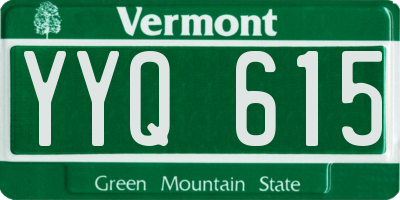 VT license plate YYQ615