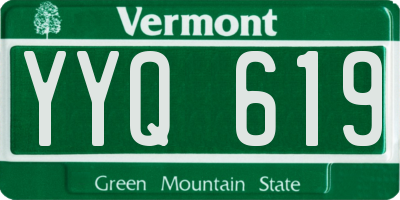 VT license plate YYQ619